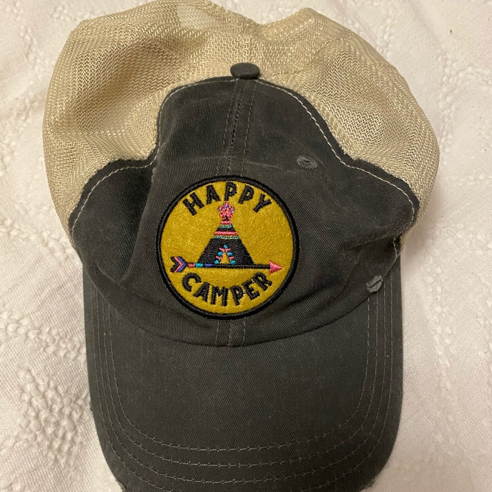 Happy Camper Natural Life Hat- Perfect Condition
